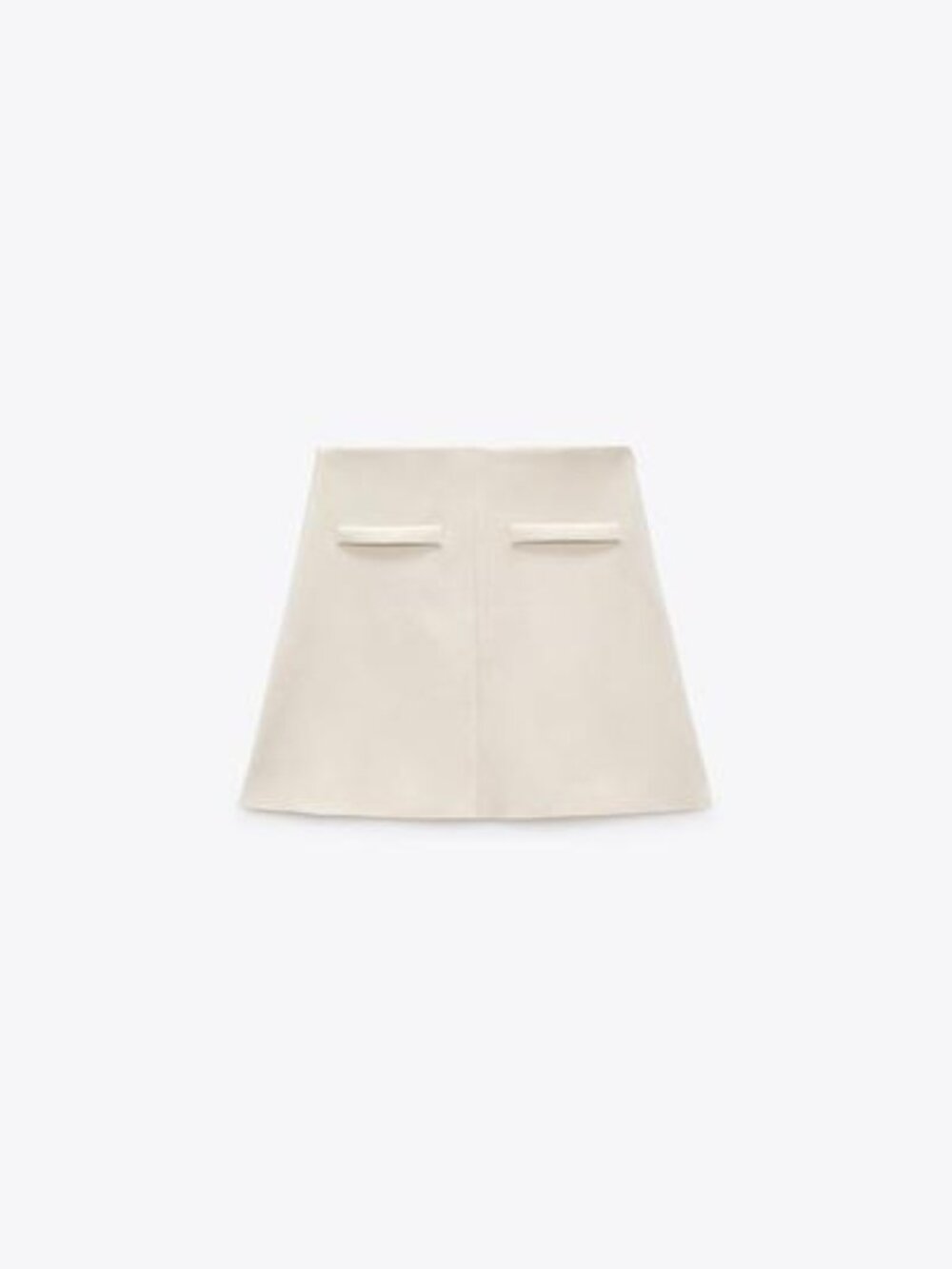 Cream Suede Mini Skirt